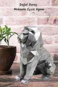 Resim Dekoratif Aslan Biblo Heykel El Yapımı Hediyelik Süs Eşyası Poly Model Tasarım Ürünü 8682874827161 