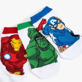 Resim Koton 3'lü Marvel Baskılı Çorap Seti Lisanslı Multıcolor 5wkb80024aa Mavi 