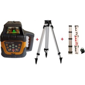 Resim FUKUDA Fre203 Yeşil Döner Lazer Seti-yatay Ve Düşey Otomatik Rotasyon Lazerli Nivo Seti 