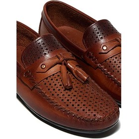 Resim Bestello Bağcıksız Püsküllü Poli Taban Loafer 028-2036 Erkek Ayakkabı Taba 