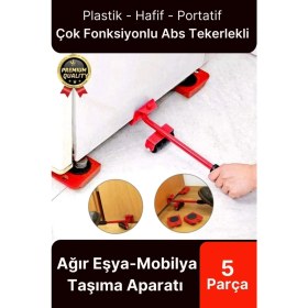 Resim Çok Fonksiyonlu Abs Tekerlekli Ağır Beyaz Eşya Mobilya Krikolu Taşıma Kaydırma Aleti Aparatı Seti 
