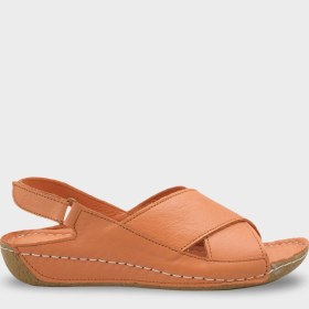 Resim Capone Outfitters Florina Hakiki Deri Soft Konfor Kadın Sandalet 