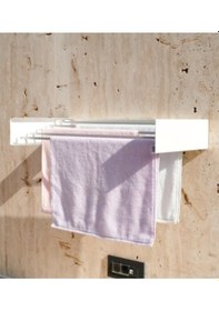 Resim Belize 70cm Çamaşır Kurutmalık Duvara Monte Iç Ve Dış Mekan Paslanmaz 5 Gözlü Cappuccino 