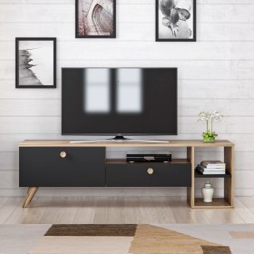 Resim TV Sehpası Pergo Siyah Çırağan 150 cm 
