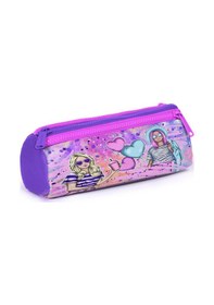 Resim Coral High Kids Pembe Mor Fashion Girl Desenli Üç Bölmeli Kalem Çantası 22055 