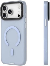 Resim YOUNGKIT iPhone 17 Pro Max ile uyumlu Kılıf M-safe Şarj Özellikli Youngkit Hidden Sand Serisi Kapak Mavi 