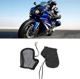 Resim Generic Motosiklet Gidon Eldivenler Rüzgar Geçirmez Su Geçirmez Bisiklet Kar Araci ATV Siyah Oxford Kumaş Eldiven 