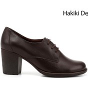 Resim Gönderi R Kadın Kahve Antik Bağcıklı Orta Kalın Topuklu Hakiki Deri Oxford Ayakkabı Gdza13424135 Kahve 