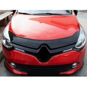 Resim Solarex Renault Clio 4 2012-2020 Uyumlu Ön Kaput Koruma Rüzgarlığı Piano Black Parlak Siyah 