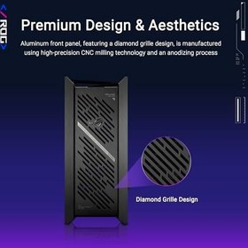 Resim ASUS ROG STRIX HELIOS II, ÇİFT TEMPERLİ CAM PANEL, 450MM GPU DESTEĞİ, ALÜMİNYUM KASA ve ÖN PANEL, GPU DESTEK BRAKETLERİ ve 420MM RADYATÖR DESTEĞİ SUNAN EATX UYUMLU BİR MID-TOWER 