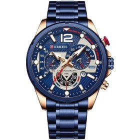 Resim Curren 8395 Çelik Kayışlı Quartz Kol Saati Mavi Altın 