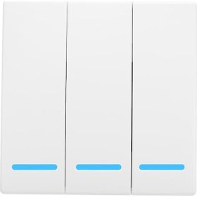 Resim Qingmipy 433mhz 3 Kanal Akıllı Ev Kumanda Paneli - Yön Tersi Kontrol, Merdiven Işıkları, 86 Tipi, Cr2032 Pil Ve Çift Taraflı Bant Dahil Yk-syt03-1 