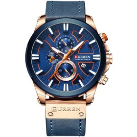 Resim Tenfowee Curren 8346 Erkek Kol Saati - Kuvars Hareket, 3atm Su Geçirmez, Büyük Ekran, Gece Görünürlüğü, Zamanlayıcı Ve Takvim Özellikli, Taklit Deri Kayışlı Lüks Ticari Saat Mavi Kayış-pembe Kasa-mavi Ekran Çok Renkli 