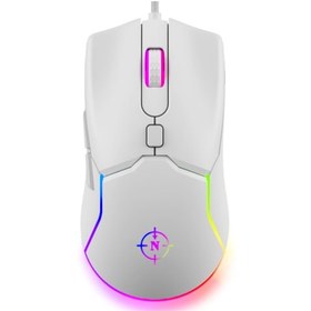Resim North Air White Kablolu RGB Optik Oyuncu Mouse 