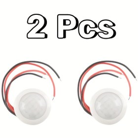 Resim 2 adet PIR Kızılötesi Hareket Otomatik Sensör Dedektörü DC 12V 24V Otomatik Sensör Işık Anahtarı Kapalı Alan Açık Lamba için Vücut İndüksiyonu 