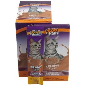Resim Zoo Smart Tavuk Cigr Keçi Sütlü Kedi Ödül Mam4x12 