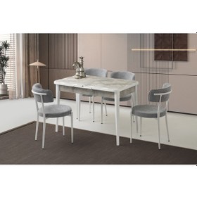 Resim Argun Hg Masa, Armoni Sandalye, Rambla, 120x70 Beyaz 
