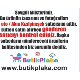 Resim BUTİKPLAKA Dikkat Arabada Bebek Var/pleksi Ikaz Levhası 15x15 Cm/emzikli Kız Bebek 