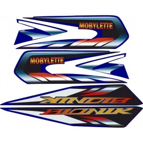 Resim Monero Mobylette Bionik Yazı Seti Lacivert 