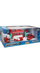 Resim Maxx Wheels Garaj Set Polis İtfaiye Şehir 5 Araçlı S00002028 