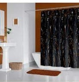 Resim Jackline Banyo Duş Perdesi Çift Kanat 2x 110 x 200 CM Çok Renkli 