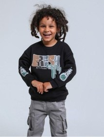Resim Jack Lions Erkek Bebek Fresh Dokulu İnce Şardonlu 3 İplik Sweatshirt-14748 Siyah 