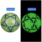 Resim Reflektif Işıklı Futbol Topu Yeşil 