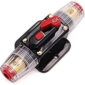 Resim 12 V-48 V Araç Ses Devre Kesici 20a 30a 40a 50a 60a 80a 100a 125a 150a Uygun Kendini Kurtarma Sigorta Tutucu Modifiye Sigorta Adaptörü, Amper: 40 