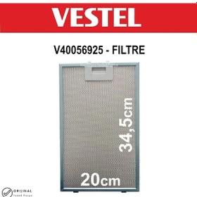 Resim Vestel Adb 6309 Davlumbaz Filtresi Aspiratör Filtre V40056925 - 555719645 