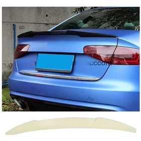 Resim Audi A4 B8 M4 Bagaj Üstü Spoiler Parlak Siyah Spoyler Plastik İthal 2009-2012 
