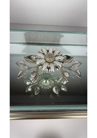 Resim Aynalı Kutu Gondol Şekerlik Sunumluk Söz Nişan Kız İsteme Çikolatalık Dekoratif Obje Biblo Süs Eşya 50 Gümüş 