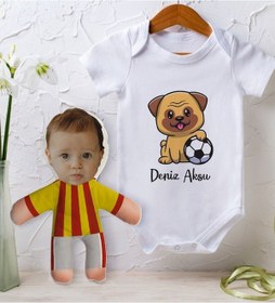 Resim Bitmeyenkartus Bk Kids Kişiye Özel Fotoğraflı Bebek Yastık Ve Bebek Body Zıbın H (550905946) Çok Renkli 