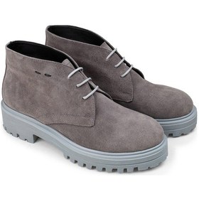 Resim Deery Hakiki Süet Gri Kadın Bot Gri (539875556) Gri 