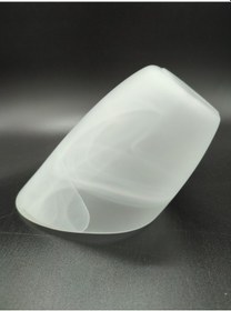 Resim Avize Camı.yandan Kesik,beyaz,mermer Desenli,normal Ampule Göre. Diğer 