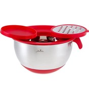 Resim Jumbo Globe Plus Saklama Kabı Rendeli Kırmızı 20 cm 