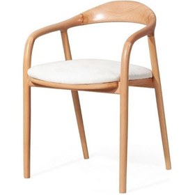 Resim Zodiac Exclusive Yılan Ahşap Sandalye Natural - Beyaz 