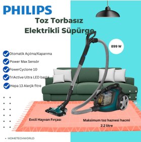 Resim Philips Marathon Ultimate Toz Torbasız Elektrikli Süpürge 