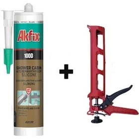 Resim 100d Şeffaf Duşakabin Silikonu Küf Tutmaz 310 Ml + Silikon Tabancası 