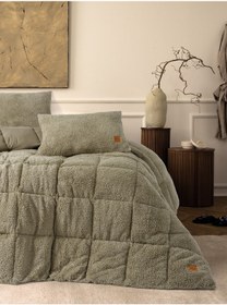 Resim Cotton Box Çift Kişilik Peluş Yorgan Seti Taş 195x215 Cm Taş 