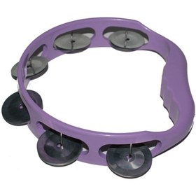 Resim Aker Hediyelik Partidolu Plastik Zilli Eğlence Tefi Mor Renk 