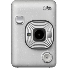Resim Instax Mini Liplay Hybrid Stone White Fotoğraf Makinesi 