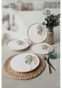 Resim Keramika Bronze Palmiye Nordic Servis Tabağı 28 Cm 6 Adet 22903 Çok Renkli 
