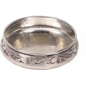 Resim Dmt Gaziantep Bakırdan El İşlemeli Çerez Ve Kahvaltı Tabağı 2'li Seti Gümüş 