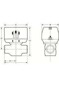 Resim Honeywell Home İki Yollu Motorlu Vana Gövdesi 1'' - VCZAP1000/U 