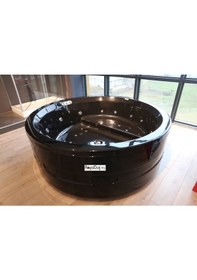 Resim Royal Duş - 180 Cm Dairesel Siyah Renkli Jakuzi 