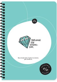Resim Hisli Şeyler A5 Spiralli Akademik Ajanda - Parlamak İçin Doğmuşum Çok Renkli 