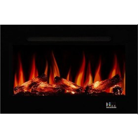 Resim Pagla 70 - Isıtmalı Elektrikli Şömine Sınırsız Renkli Cam Çerçeveli 