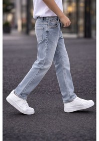 Resim Cedy Denım - Yüksek Kalite Erkek Çocuk Yüksek Bel Regularfit Esnek Jean Pantolon C800 Kar Yıkama 
