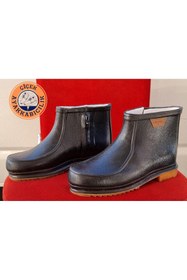 Resim Derby Kısa Çizme Fermuarlı %100 Kauçuk Çizme 