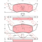 Resim TRW GDB1234 Fren Balatası Arka 300 M 98- Neon 94-06 Pt Cruiser 01-08 Stratus 95-01 Voyager 95-01 / Caravan 95-01 